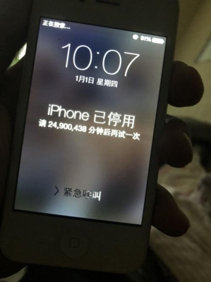 iphone4s已停用解决方法？（苹果4s还原要等多久）