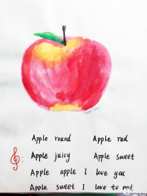 求一首学习的英语儿歌，叫什么“苹果苹果Apple，Apple，Apple。Apple。”？（苹果的英语怎么读）